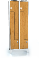 Cloakroom locker Z-shaped doors ALDERA with feet 1920 x 700 x 500